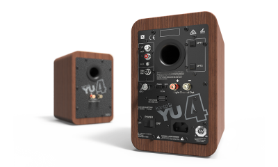 Kanto 2-Way Powered Bookshelf Speakers - YU4-WALNUT