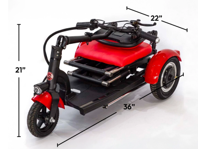 Daymak Foldable Lightweight Mobility Scooter - Mobilityinabox (Red)