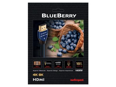 Audioquest 2.25m Blueberry 18 4K-8K High Speed HDMI Cable - HDM18BLUE225